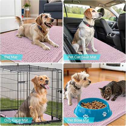 OLANLY Dog Door Mat for Muddy Paws 34x21, Super Absorbent Chenille Mud Mat | - Image 7