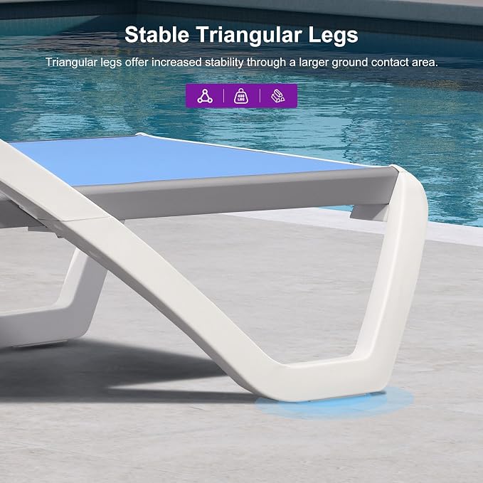 PURPLE LEAF Patio Chaise Lounge Chair - Image 8