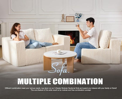 Modular Sectional Sofa 3-Seater Modular Couch - Image 6