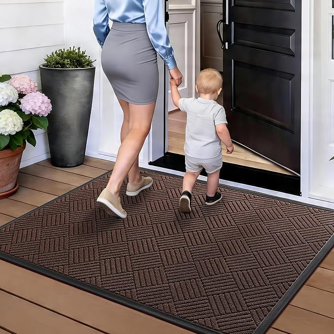 Front Door Mat, Heavy Duty Waterproof Doormat 73"x46", Stain Fade Resistant - Image 9