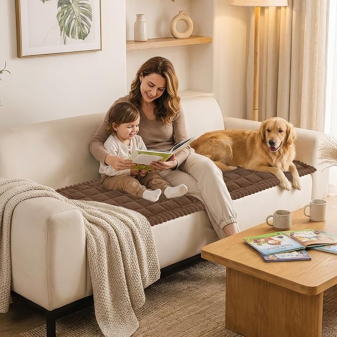 Smiry Couch Cover for Dogs, Non Slip Fuzzy Pet Sofa Covers Washable | Sofa - Image 7