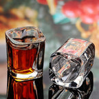 2oz Heavy Base Shot Glasses, Sets of 6/Heart Shaped Clear Tequila Shots/Square Shot /Espresso Shot Glass/Bulk Shot Glasses