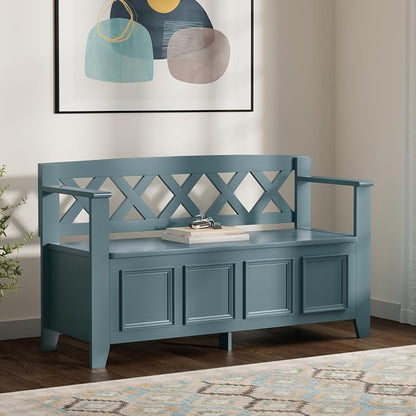 SIMPLIHOME Amherst Entryway Storage Bench - Image 2