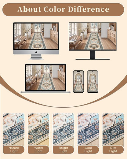 Madane Hallway Runner Rug 2x8 Washable Kitchen Rugs Non-Slip, Soft Ultra-Thin - Image 9
