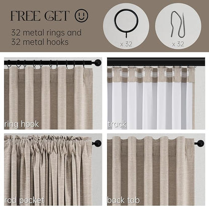 Topfinel 100 Inch Long Blackout Country Curtains - Image 5