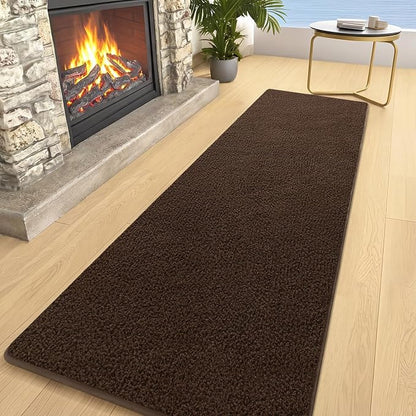 3x10 Runner Rug for Hallway, Long Runner Rugs Non Slip, Coffee | Soft Washable - Image 2