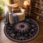 Vacuum-Friendly, Round 4ft Washable Area Rug by meejou