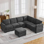 104'' V Shaped Modular Sofa, Sectional Couch by WUTUTUEE