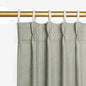 Joydeco Greyish White Pinch Pleated Thick Linen Curtains 96 Inch Long 2 Panel by JOYDECO