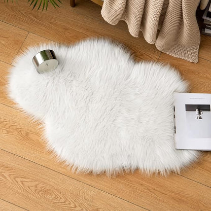 MIULEE Fluffy Area Rug 2'x3' Cloud Faux Fur Sheepskin Rug - Image 5