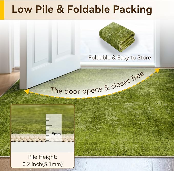 RELEANY Washable 8'x10' Abstract Area Rug - Image 8
