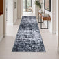 3x10 Washable Runner Rug：Modern Abstract Kitchen Carpet Black | by FXRHLP