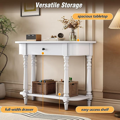 Retro Curved Console Table - Image 6
