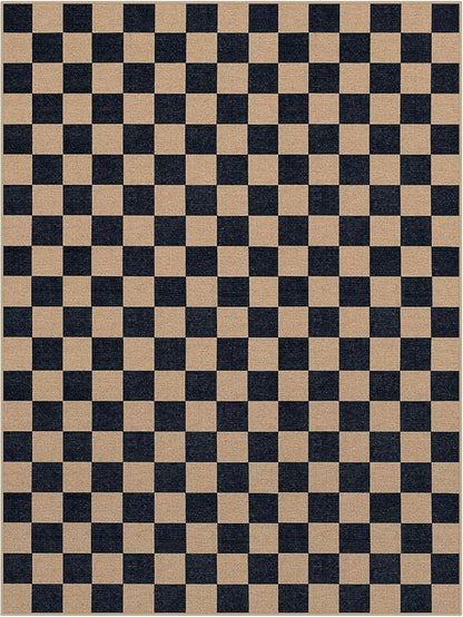 Lahome Checkered Easy Jute Living Room Rug, 9x12 Outdoor Area Rugs Washable | - Image 9