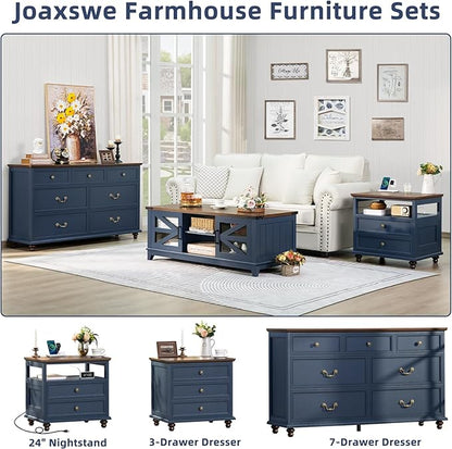Joaxswe Farmhouse 54" 7 Drawers Dresser - Image 3