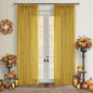 Pinch Pleated Mustard Yellow Linen Curtains 84 Inches Long 2 Panels Set | by Twodrapes