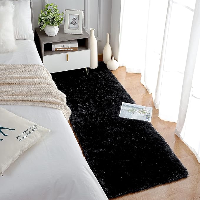 Chicrug Soft Runner Rugs for Bedroom Living Room Plush Fluffy Rug 2x5 | Shag - Image 3