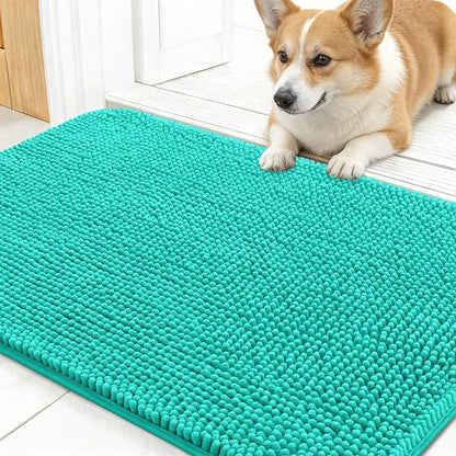 OLANLY Dog Door Mat for Muddy Paws 24x16, Super Absorbent Chenille Mud Mat | by OLANLY