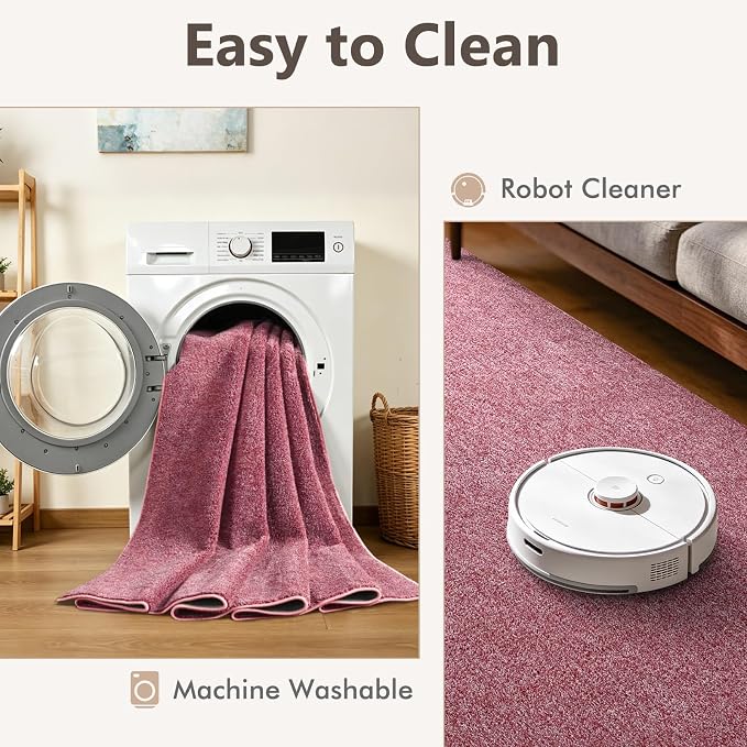 2x3 Red/White Area Rug Washable Non-Slip Soft Thin - Image 7