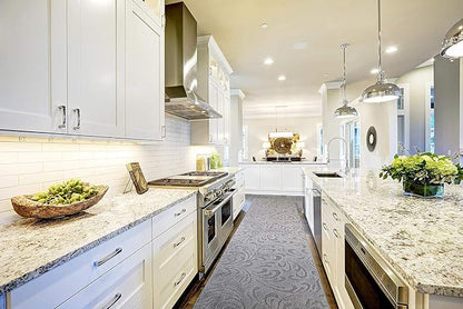 Custom Length Hallway Runner Rug, Slip Resistant, Floral Grey, 26 Inch X 31 feet - Image 2