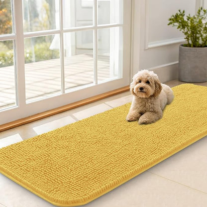 OLANLY Dog Door Mat for Muddy Paws 59x20, Super Absorbent Chenille Mud Mat | by OLANLY