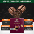Gran Caffè Garibaldi Espresso Pods, Italian Roasted Coffee, Compatible Nespresso Original Line Machines, Nitrogen Flushed, Full-Bodied Crema, Almond & Dried Fruit - Dolce Aroma 50 Aluminum Cups