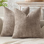 MIULEE Decorative Couch Throw Pillow Covers 18x18 Inch Light Khaki 2 Pack | by MIULEE