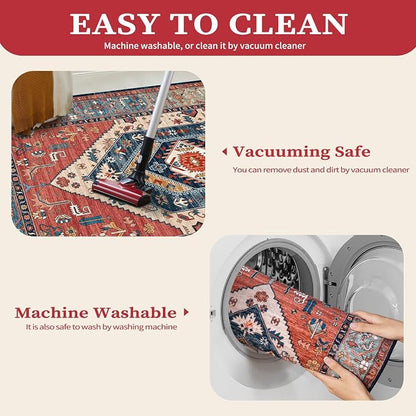 SERISSA 2x3 Washable Non Slip Boho Small Area Rug - Image 4