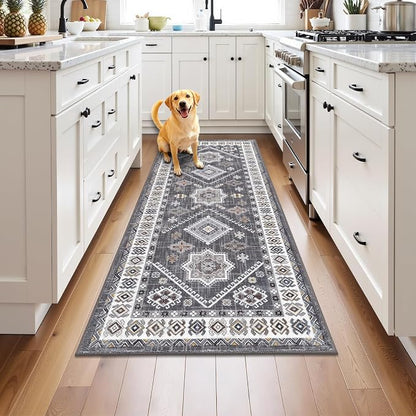 HEBE Boho Kitchen Mats for Floor 24''x60'', Non Slip Washable Runner Rug | by HEBE