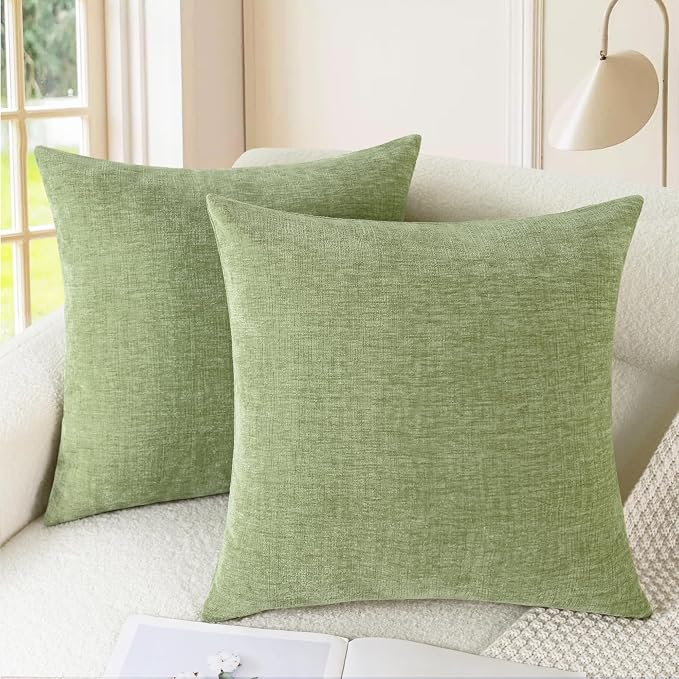 CaliTime Decorative Couch Throw Pillow Covers 26 X 26 Inches Sage Green | Pack by CaliTime