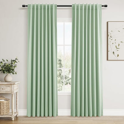 100% Blackout Curtains 84 Inch Length 2 Panels Set by Guken