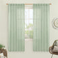 Fresh Green Linen Semi Sheer Curtains by LAMIT