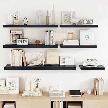 Acovy 24 Inch Floating Shelves, Wooden Shelves - Image 8