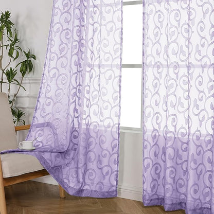 Furman Extra Long Sheer Curtains 96 inches Long - Image 2