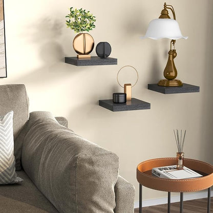 Fixwal Floating Shelves for Wall, 8 Inch Small Black Shelves Wall Mounted Shelf - Image 2