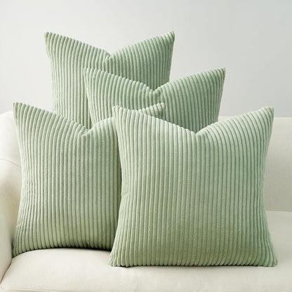 Topfinel Sage Green Decorative Throw Pillow Covers Set of 4, Soft Velvet Modern - Image 7