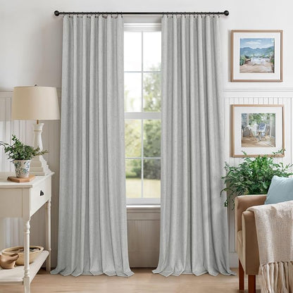 Gray Room Darkening Curtains 96 Inches Long - Image 7