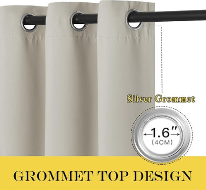 NICETOWN Blackout Curtain for Living Room, Thermal Insulated Solid Grommet - Image 3