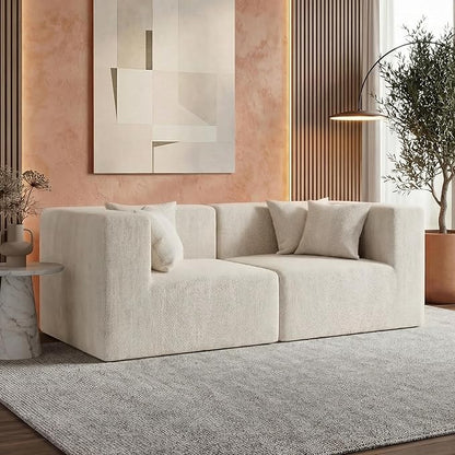 MONVANE 75" Loveseat Sofa, Comfy Chenille Cloud Couch by MONVANE