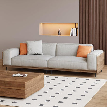 82.67" Mid-Century Modern 3-Seater Fabric Sofa Couch - Image 5