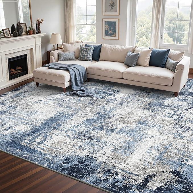 8x10 Ft Large Area Rugs for Living Room, Soft Non-Slip Washable Rugs Modern by Cuzwlovita