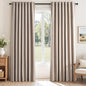 90 inch long linen Blackout curtains 2 Panels 100% Black out Linen texture by Topfinel
