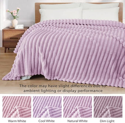 Exclusivo Mezcla Striped Queen Size Fleece Blanket - Image 3
