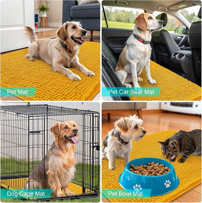 OLANLY Dog Door Mat for Muddy Paws 40x32, Super Absorbent Chenille Mud Mat | - Image 7
