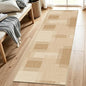 Faux Linen Washable Runner Rug Water Absorbent Surface 2x6 Beige | Non-Slip TPR by WIEVEDENS