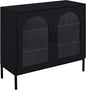 Coaster Home Furnishings Jess 2-Door Arched Fluted Glass Accent Cabinet Black by CoasterFineFurniture