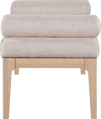 Meridian Furniture 22072Beige Priscilla Collection Art Deco Bench - Image 5