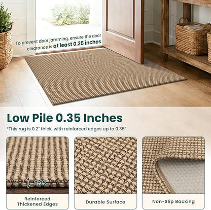 KOZYFLY Boho 2x12 Runners Rugs for Hallway, Long Washable Runner Rug, Woven Non - Image 4