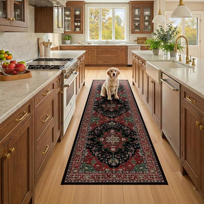 RELEANY Washable Area Rug, Runner 2'x8', Water Repellent, Pet Friendly by RELEANY