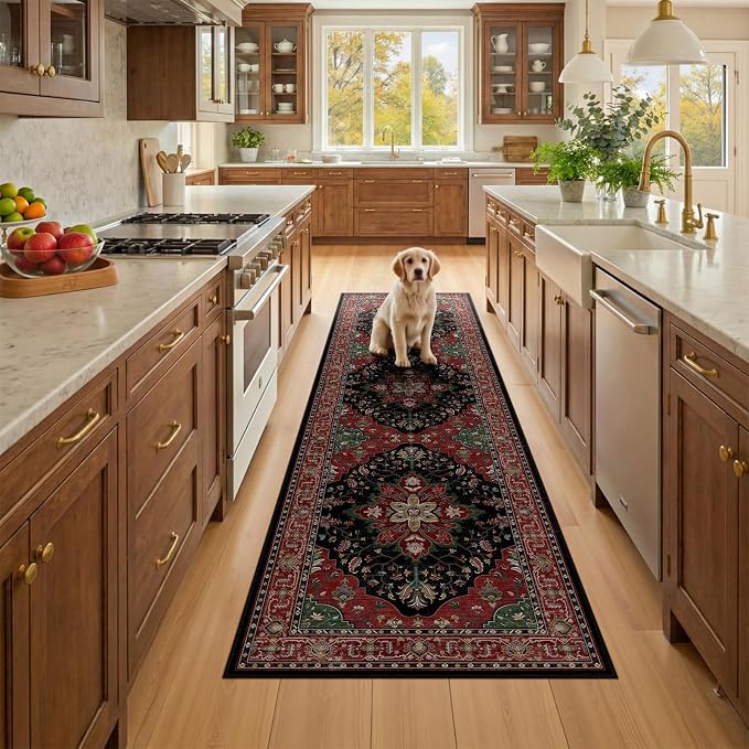 RELEANY Washable Area Rug, Runner 2'6"x8', Water Repellent, Pet Friendly by RELEANY